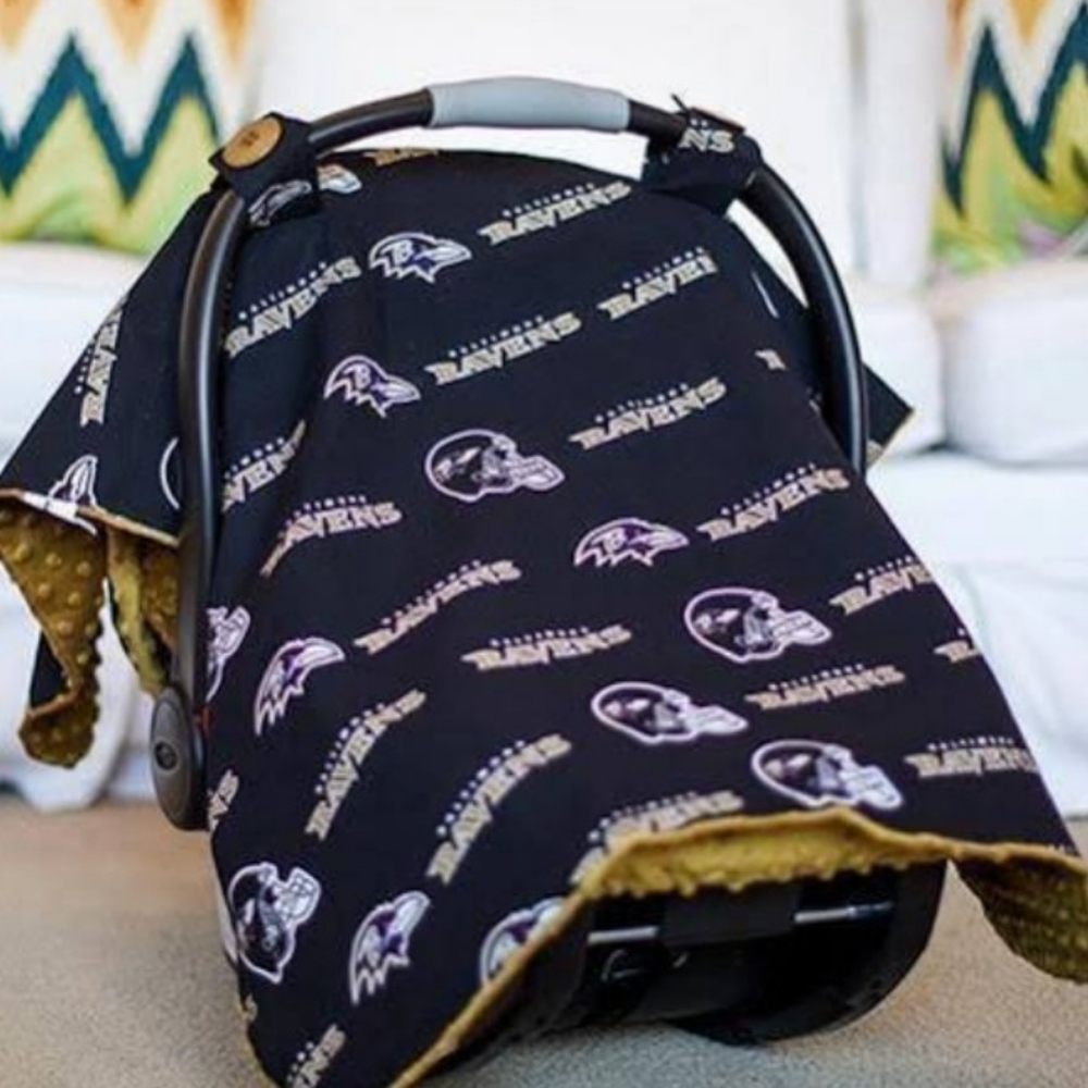 Baltimore Ravens baby seat cover